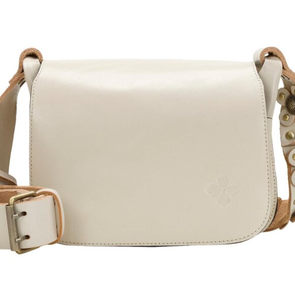 Patricia Nash Armerina Guitar Strap Leather Crossbody LATTE nwt READ !!!!! - Picture 1 of 16
